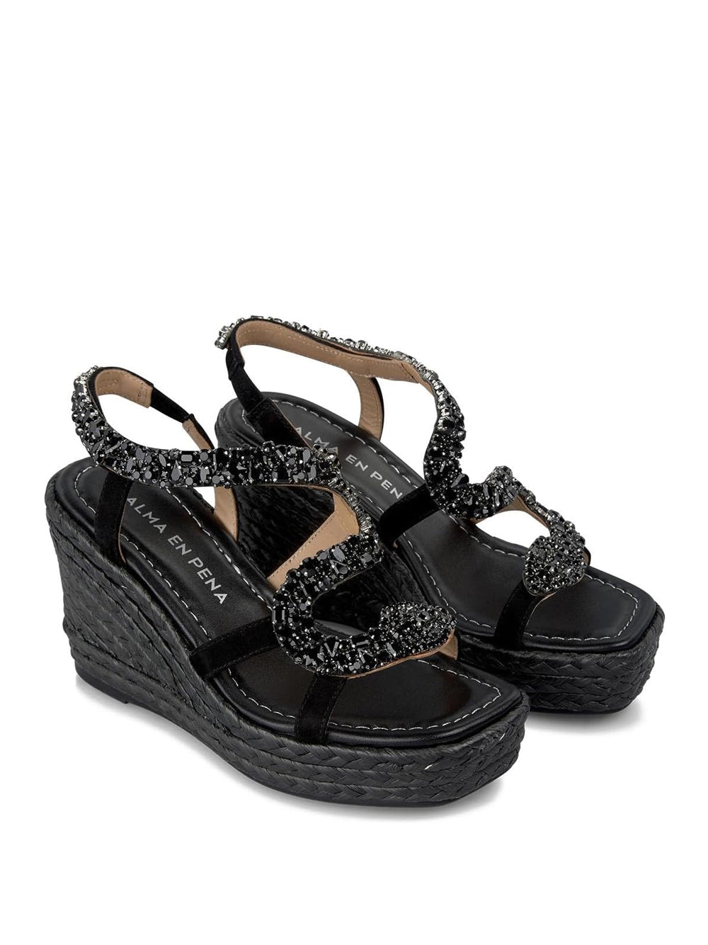 ALMA EN PENA Sandali con zeppa Donna - Nero modello 1276