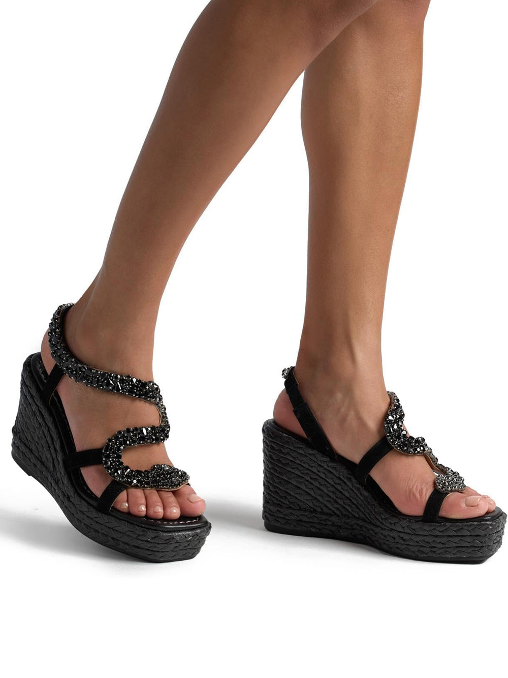 ALMA EN PENA Sandali con zeppa Donna - Nero modello 1276