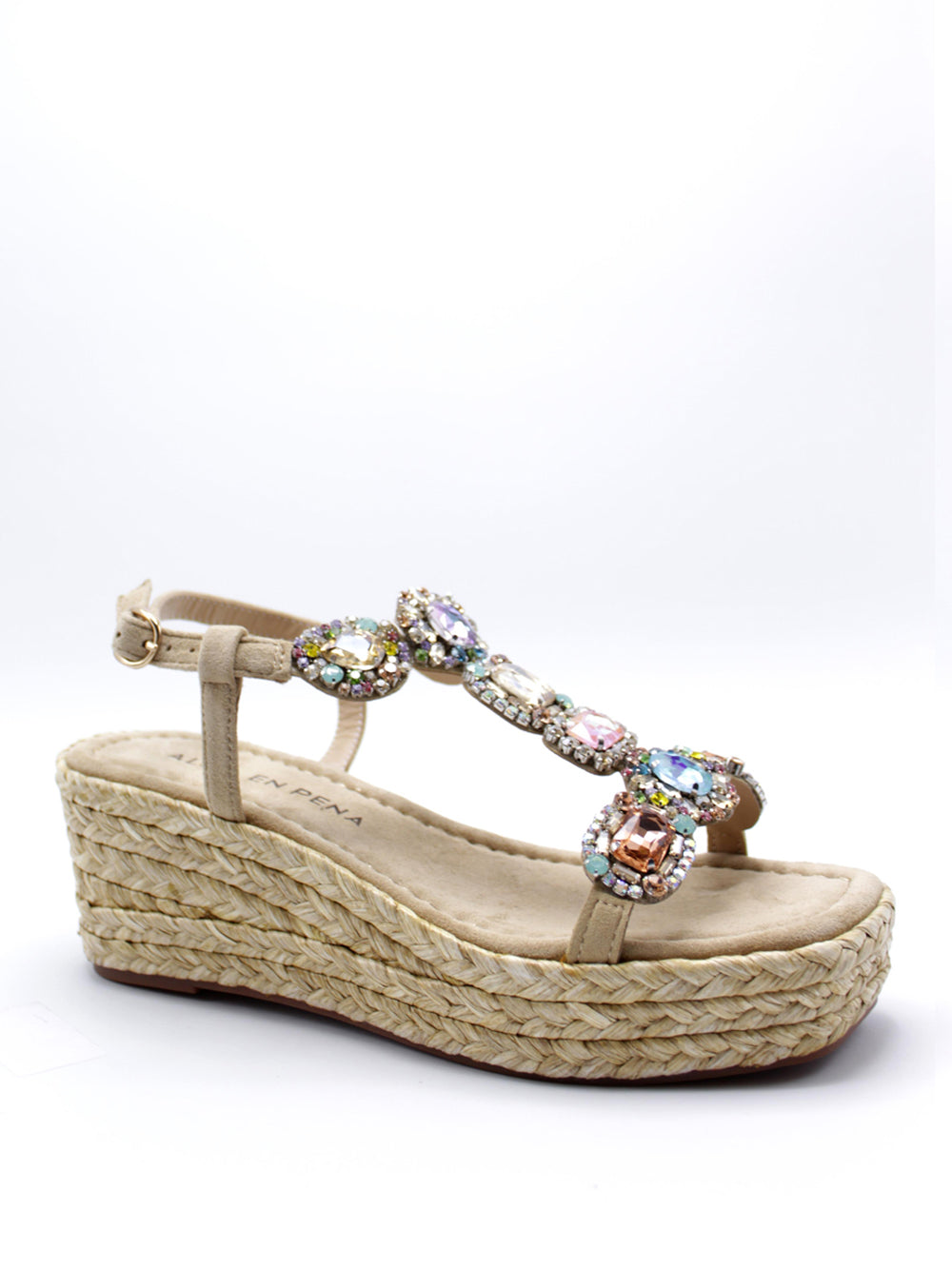 ALMA EN PENA Sandali con zeppa Donna - Beige modello 1450