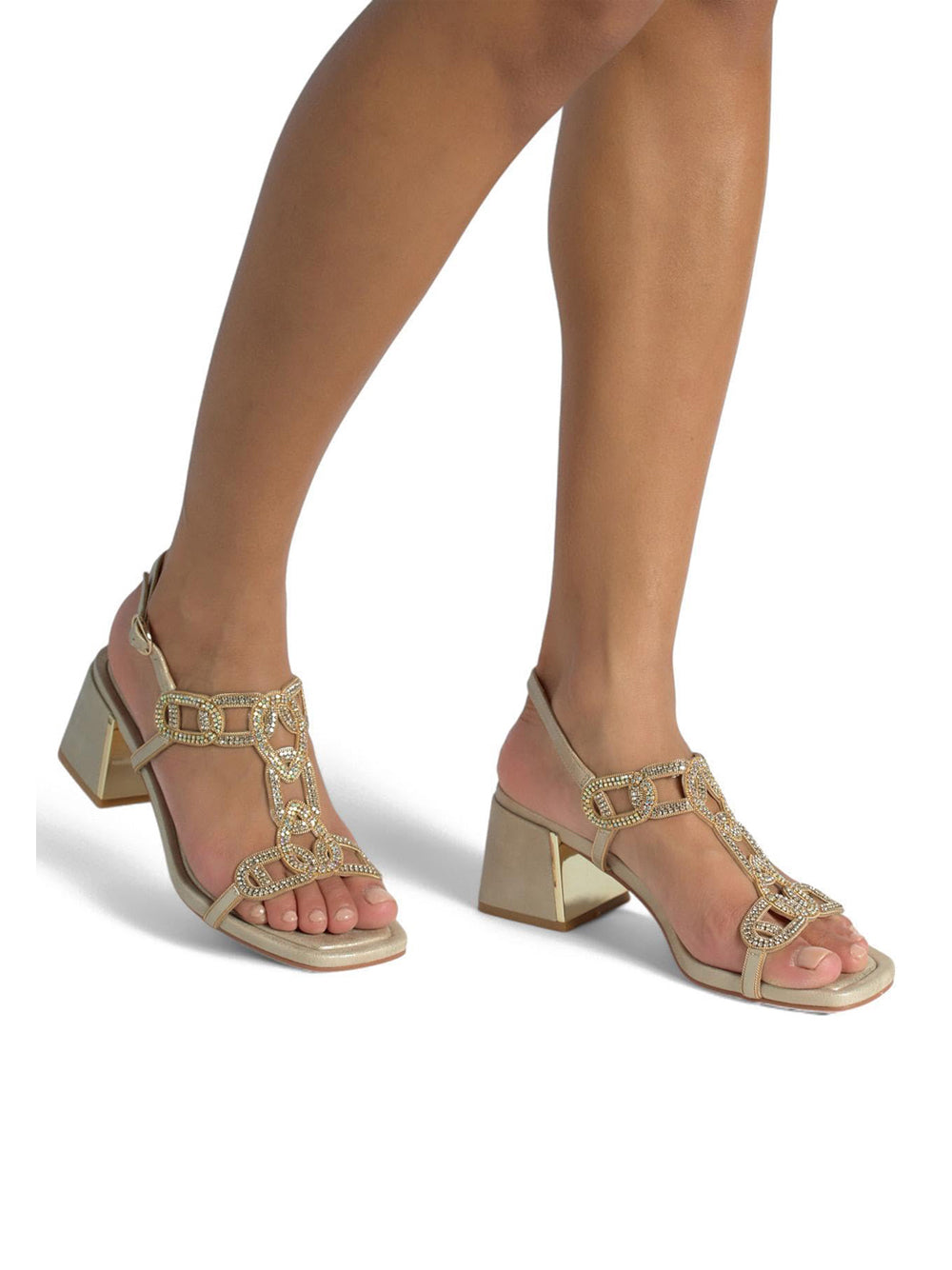 ALMA EN PENA Sandali con tacco Donna - Oro modello 50941