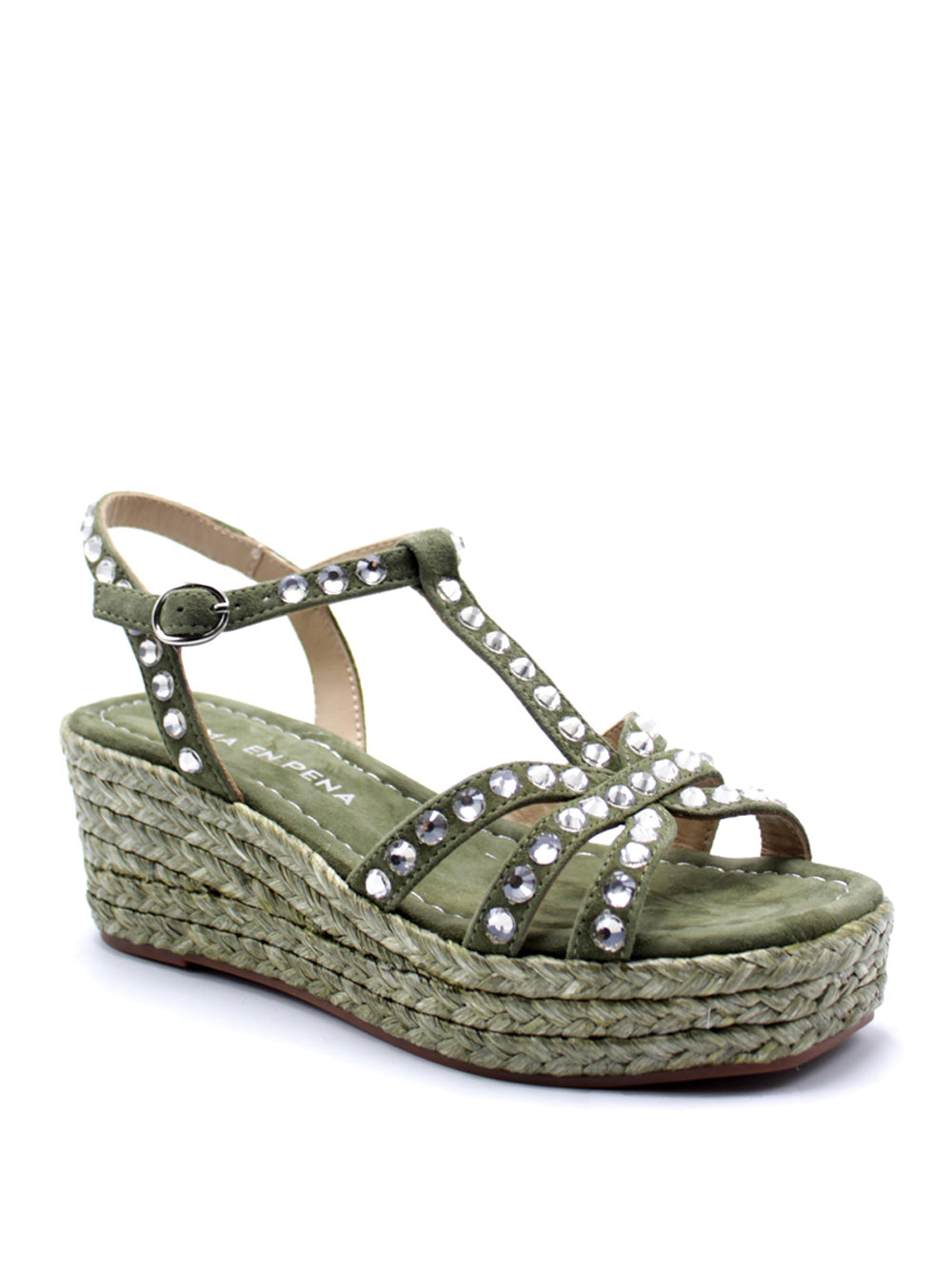 ALMA EN PENA Sandali con zeppa Donna - Verde modello 51451