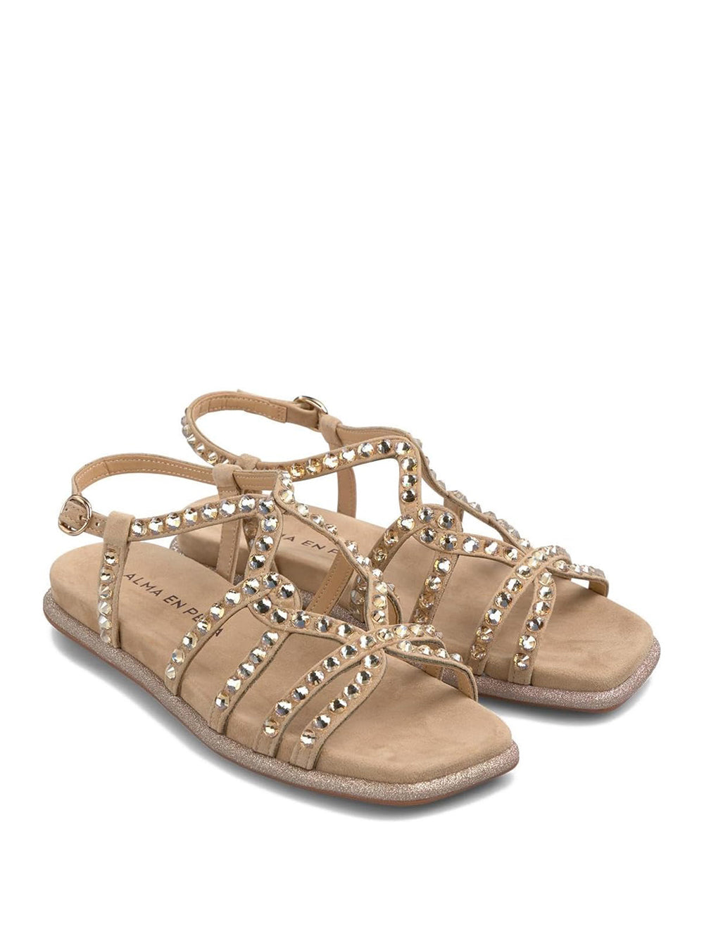 ALMA EN PENA Sandali con borchie Donna - Beige modello 51600