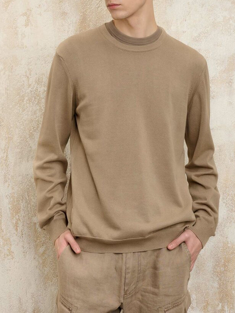 BLAUER Maglione Uomo - Beige modello 25SBLUM01476