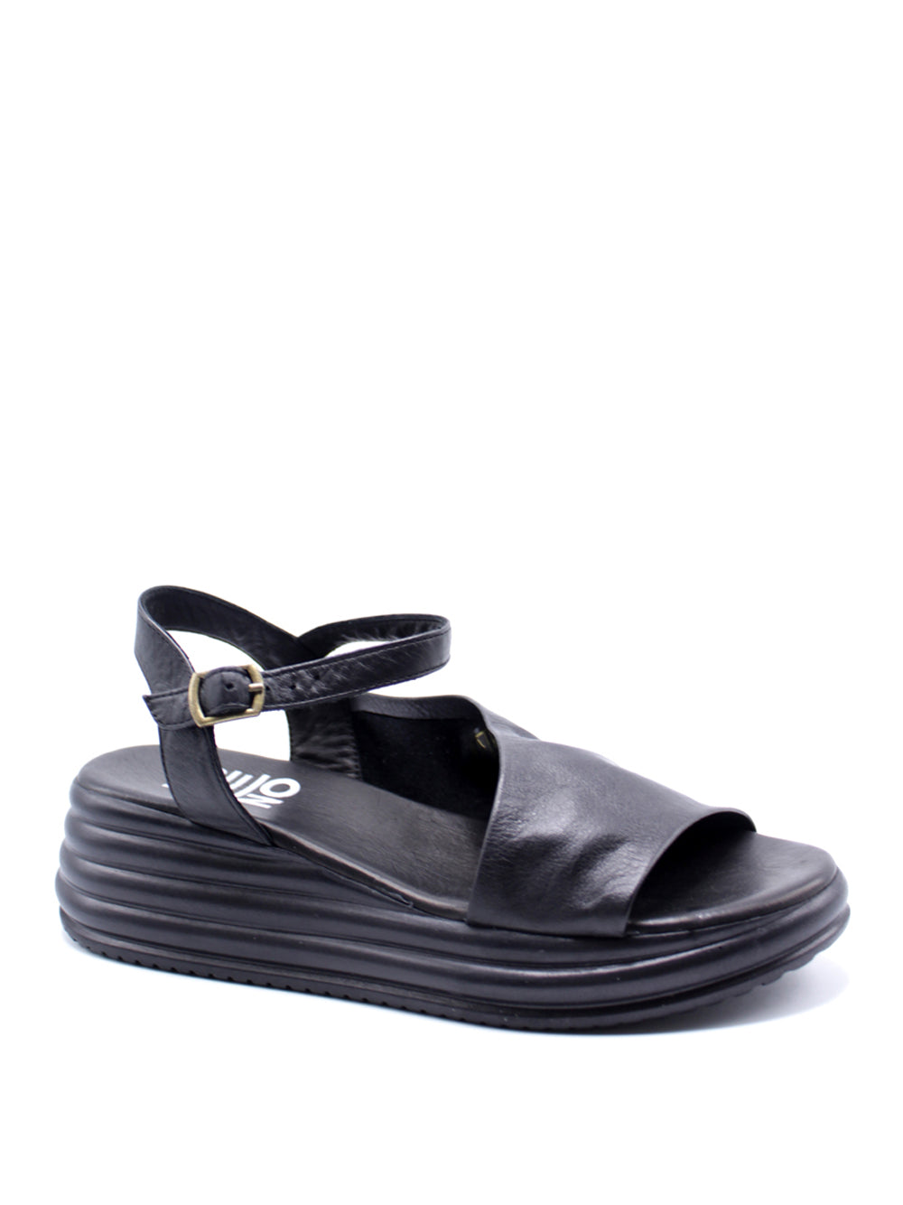 BUENO Sandali con zeppa Donna - Nero modello WA2402