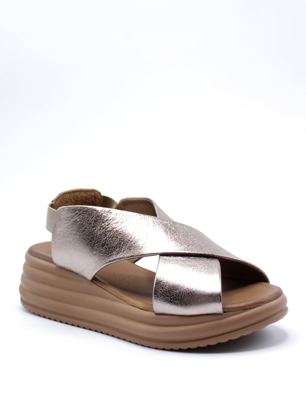BUENO Sandali con zeppa Donna - Bronzo modello WY5703