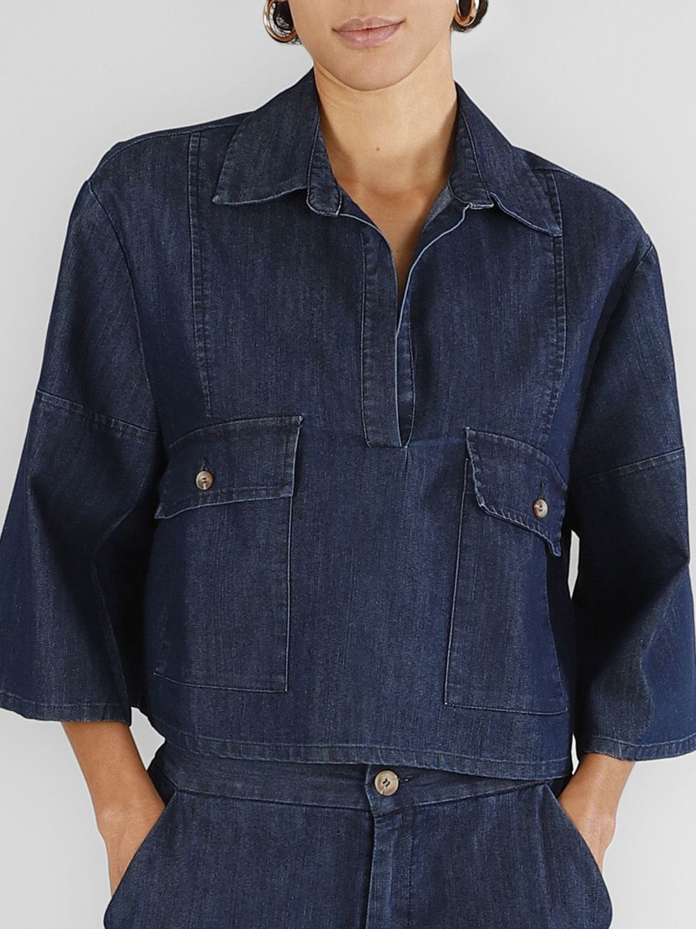 CAFE'NOIR Camicia Donna - Blu modello C7JC0178