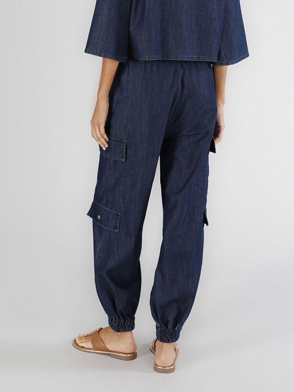 CAFE'NOIR Pantalone Cargo Donna - Blu modello C7JP0234
