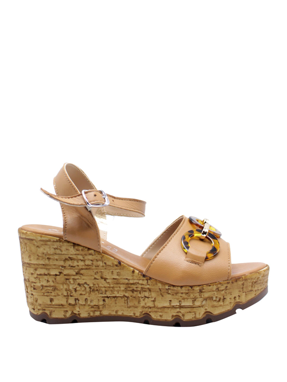 CINZIA SOFT Sandali con zeppa Donna - Cuoio modello IAF373467