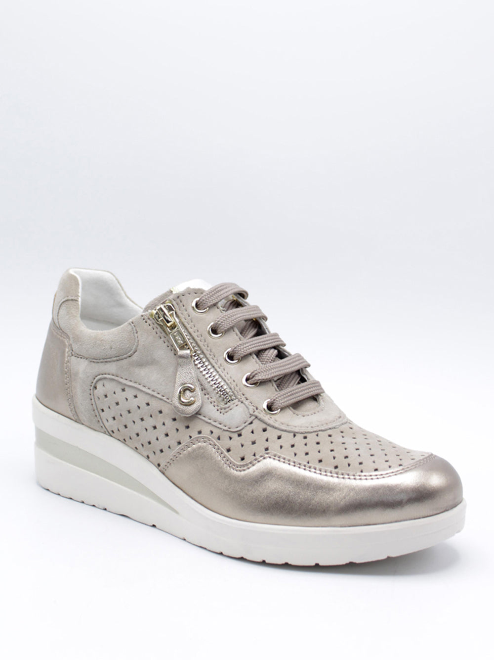 CINZIA SOFT Sneakers con zeppa Donna - Sabbia modello IV121458