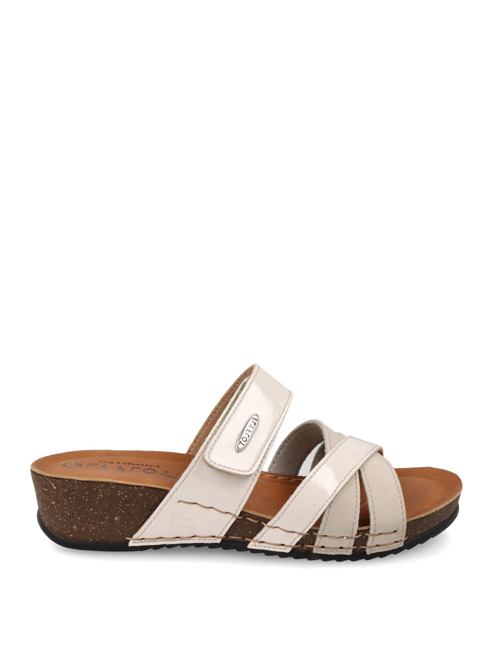 FLY FLOT Ciabatte con zeppa Donna - Avorio modello 23165 HG