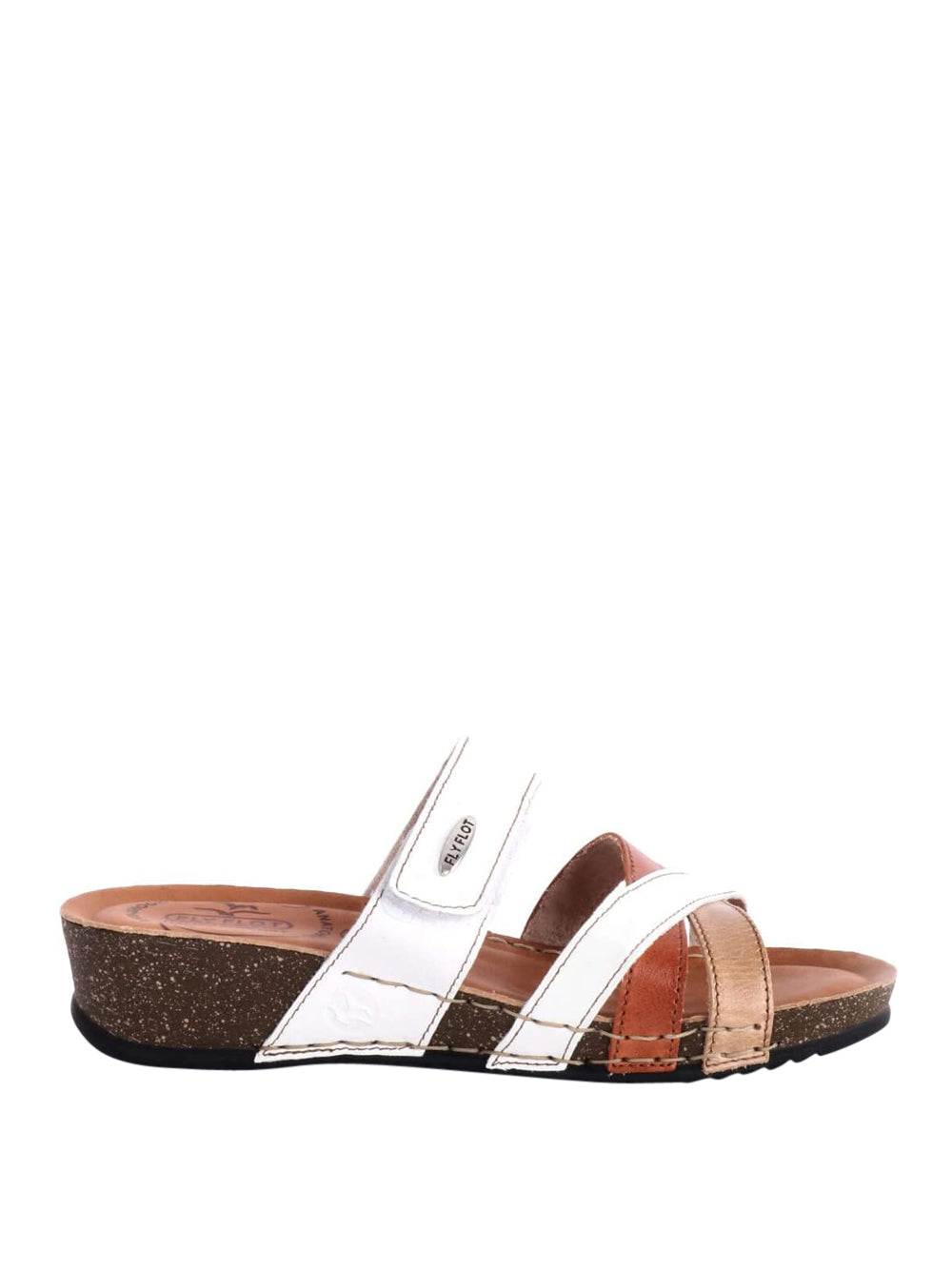 FLY FLOT Ciabatte con zeppa Donna - Bianco modello 23165 WG