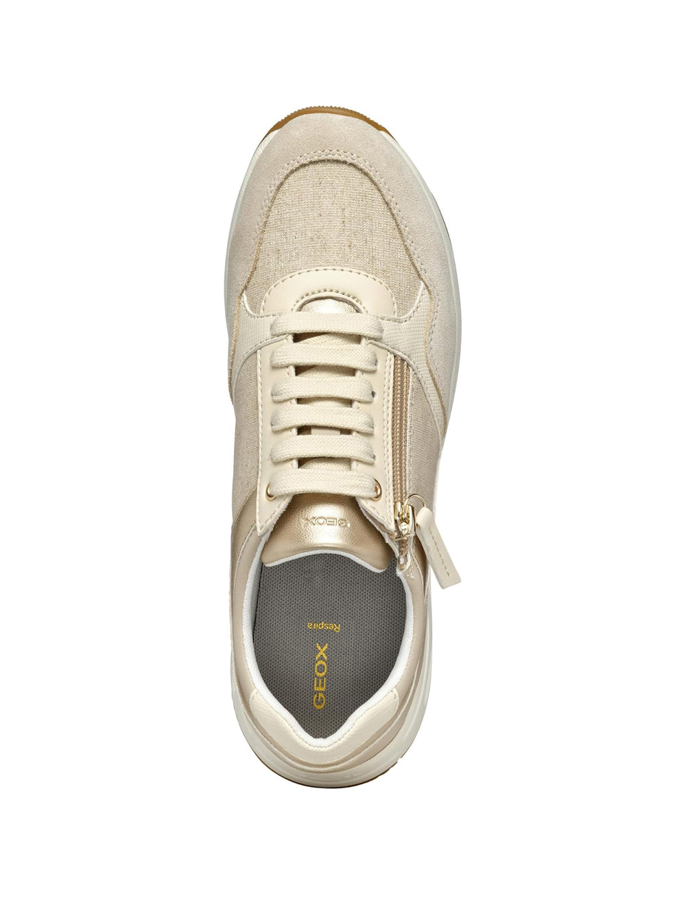 GEOX Sneakers con zip Donna - Beige modello D36NQB0AS22