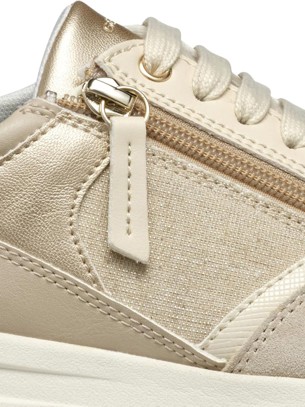 GEOX Sneakers con zip Donna - Beige modello D36NQB0AS22