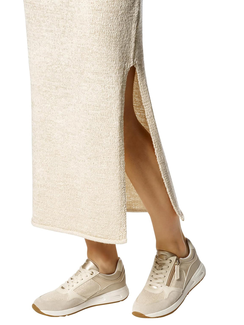 GEOX Sneakers con zip Donna - Beige modello D36NQB0AS22