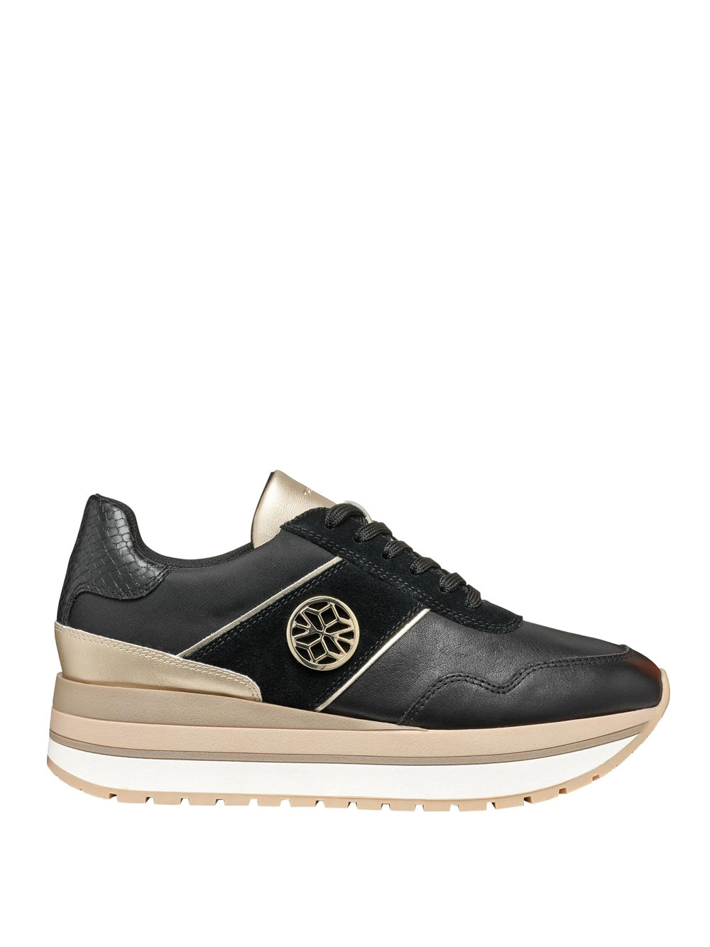GEOX Sneakers platform Donna - Nero modello D55MZA8522