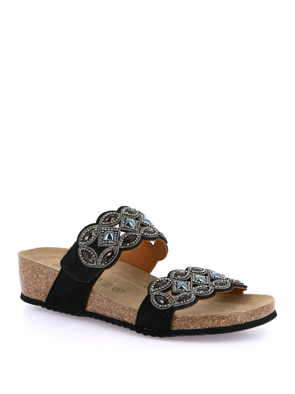GRUNLAND Sandali con zeppa Donna - Nero modello CB0828