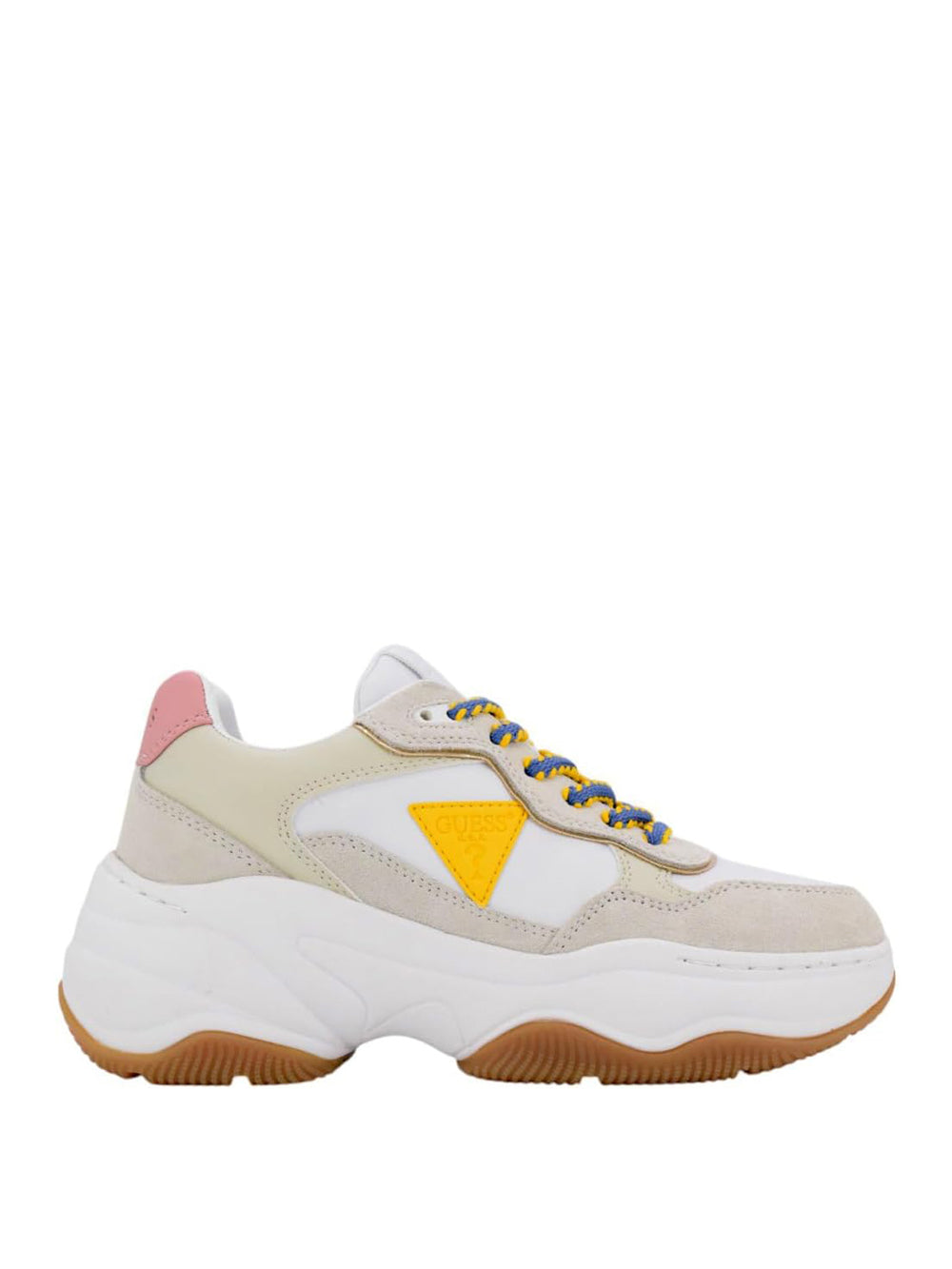 GUESS Sneakers platform Donna - Beige modello FLPHAPPEL12