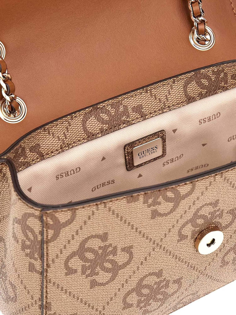 GUESS Borsa a Tracolla logato Donna - Beige modello HWOS8654190