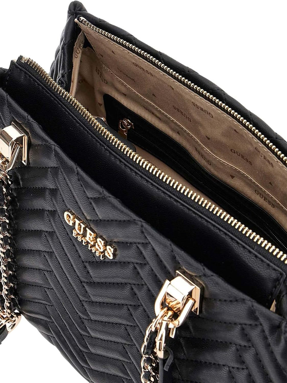 GUESS Borsa a Spalla Trapuntata Donna - Nero modello HWQG9508090