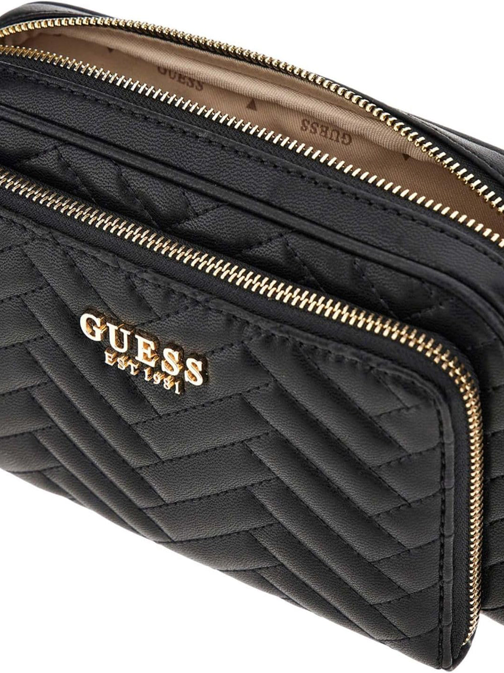 GUESS Borsa a Tracolla Trapuntata Donna - Nero modello HWQG9508140