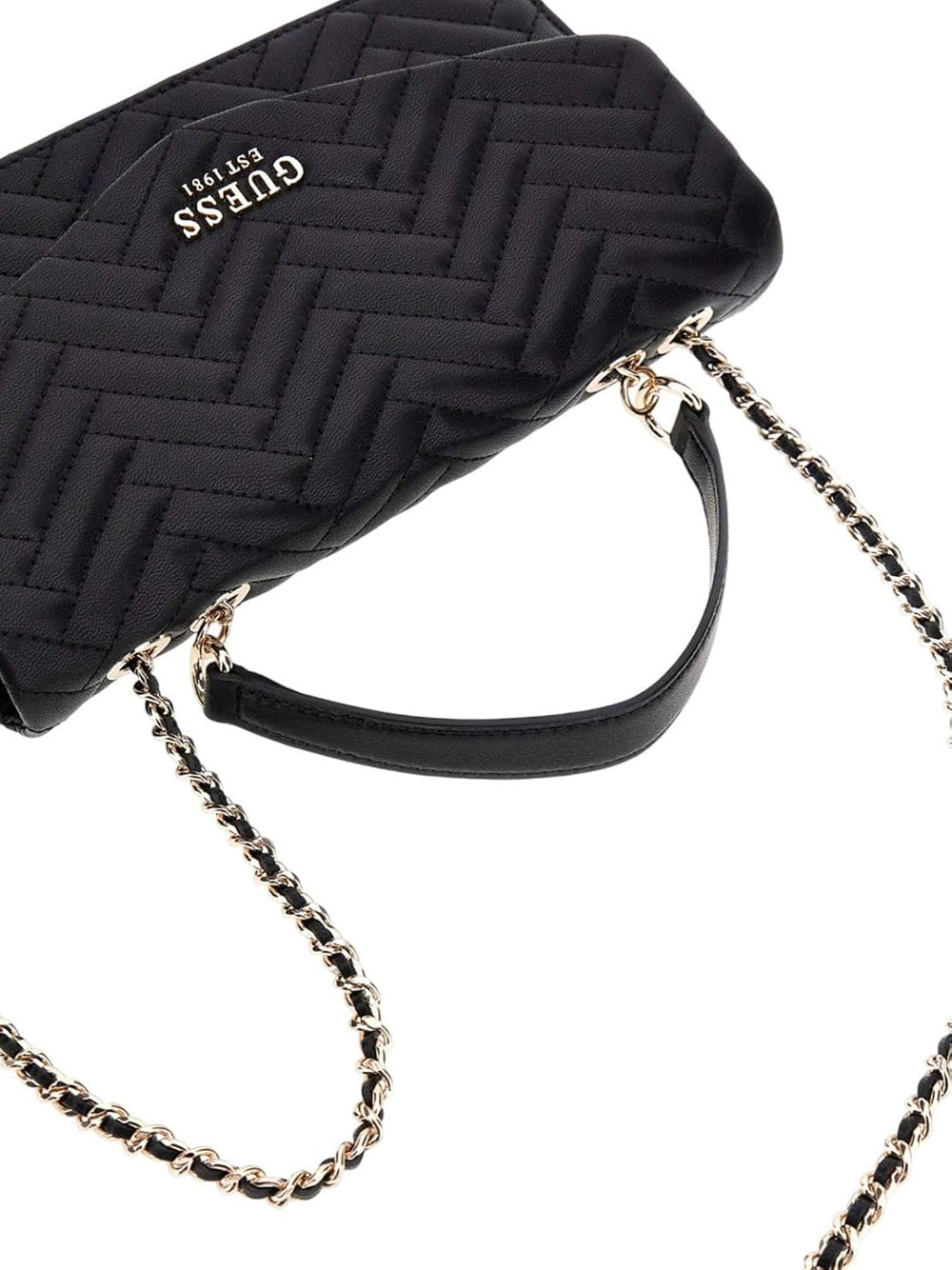 GUESS Borsa a Tracolla Trapuntata Donna - Nero modello HWQG9508210