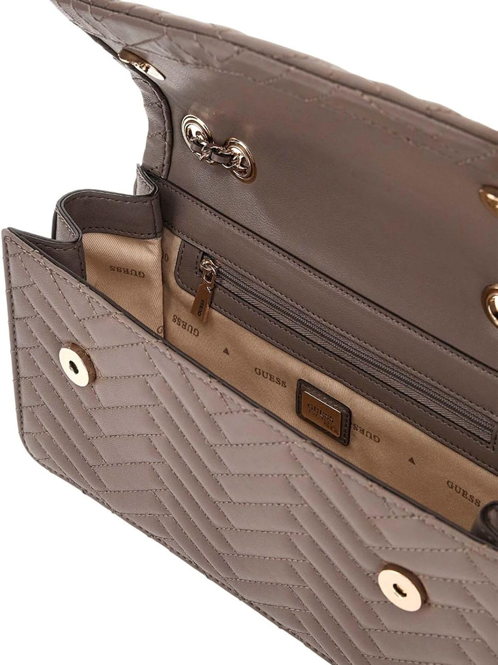 GUESS Borsa a Tracolla Trapuntata Donna - Beige modello HWQG9508210