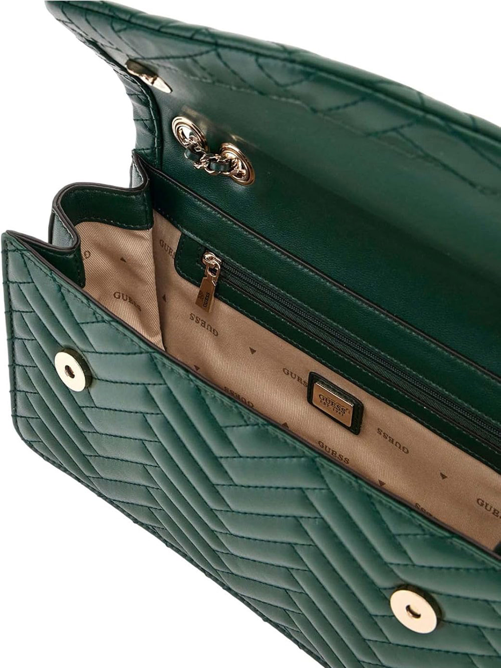 GUESS Borsa a Tracolla Trapuntata Donna - Verde modello HWQG9508210