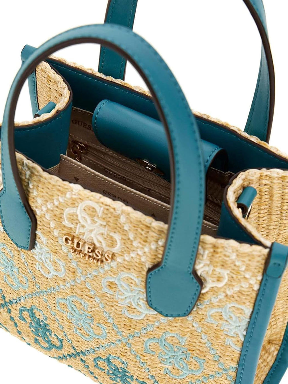 GUESS Borsa a Mano logato Donna - Teal Logo modello HWSW8665770