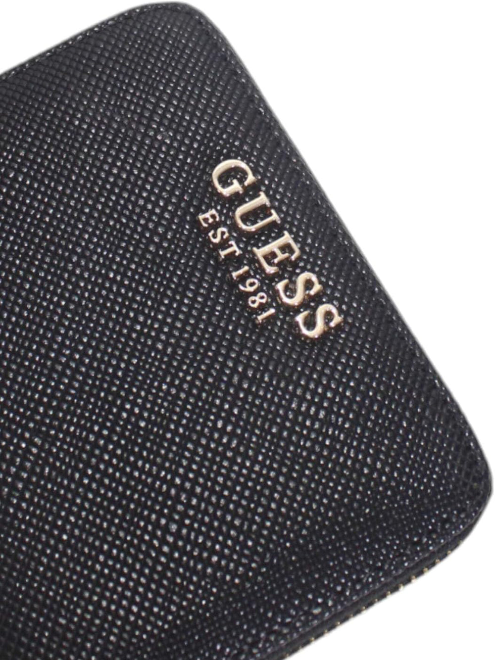 GUESS Portacarte Saffiano Donna - Nero modello SWZG8500137