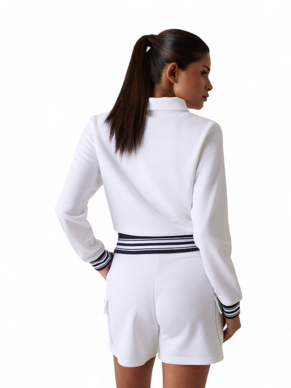 GUESS Felpa con zip Donna - Bianco modello V5GQ03KCYF2