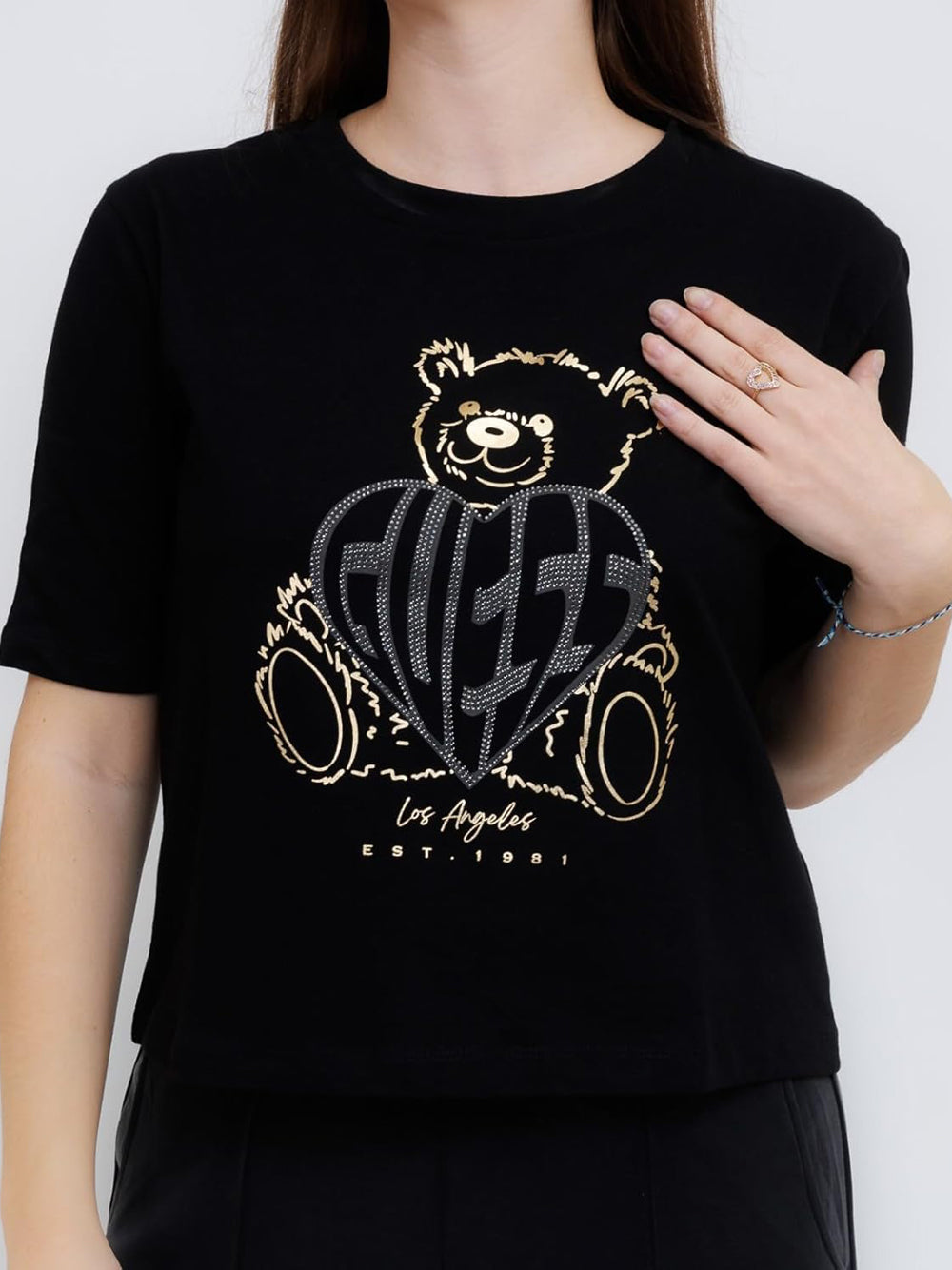 GUESS T-shirt Donna - Nero modello V5RI09I3Z14