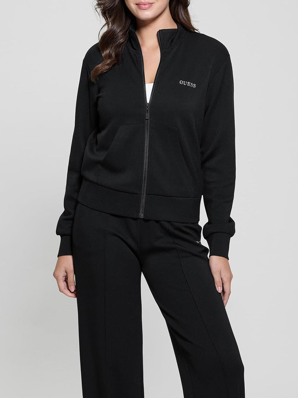 GUESS Felpa con zip Donna - Nero modello V5RQ17KCOB2