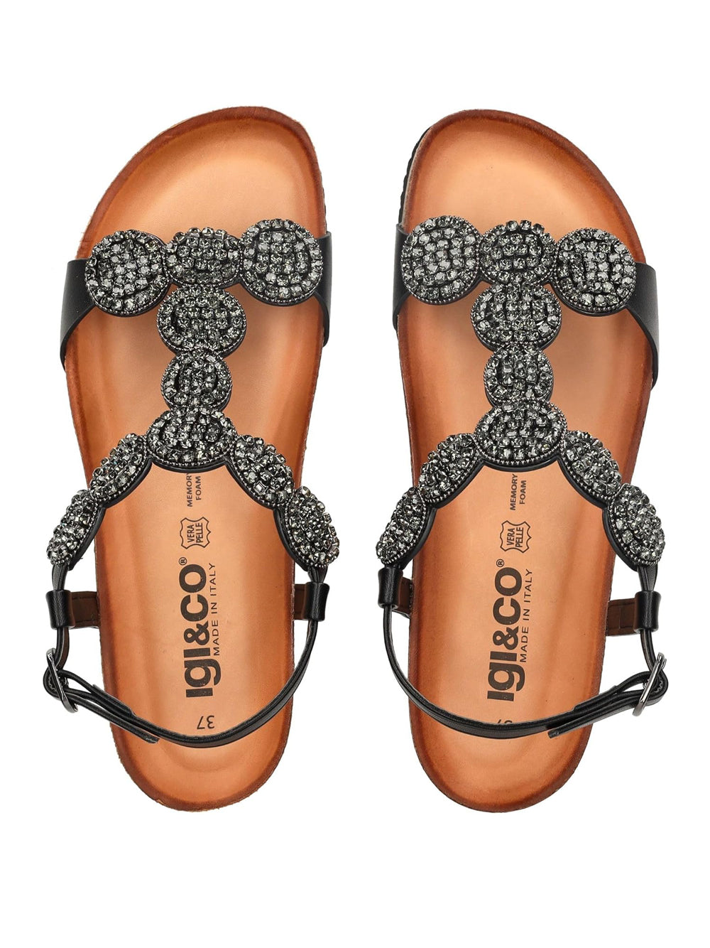 IGI&CO Sandali con zeppa Donna - Nero modello 7698100
