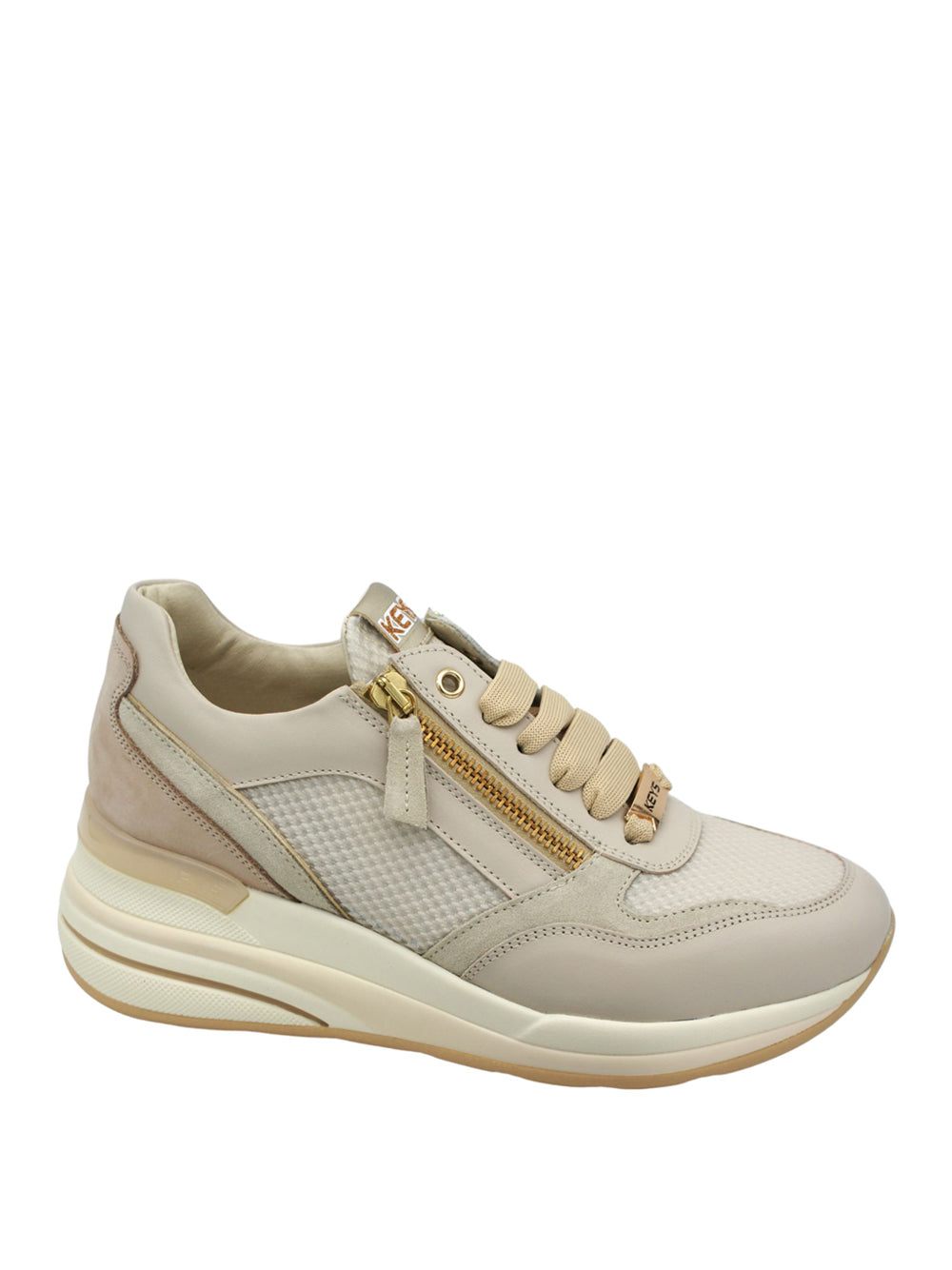 KEYS Sneakers con zeppa Donna - Bianco modello K-10582