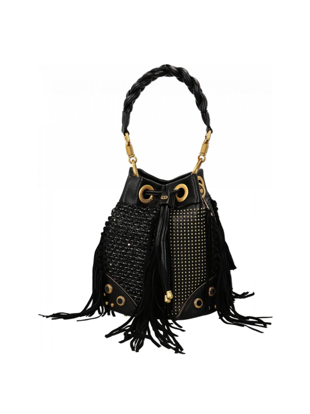 LA CARRIE Borsa a Secchiello con borchie Donna - Nero modello 151MEM119SCR