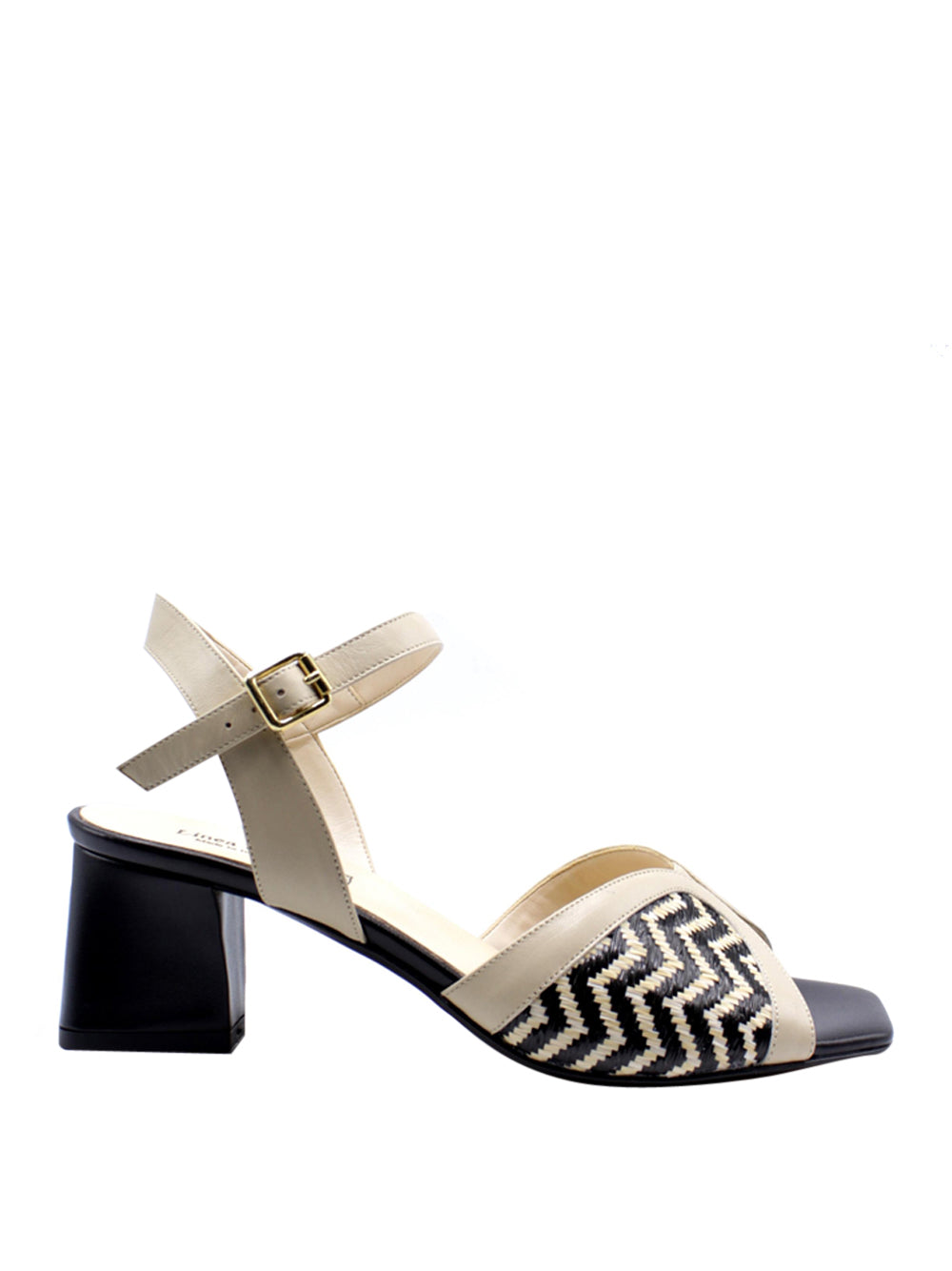 LINEA UNO Sandali con tacco Donna - Bianco/nero modello K529