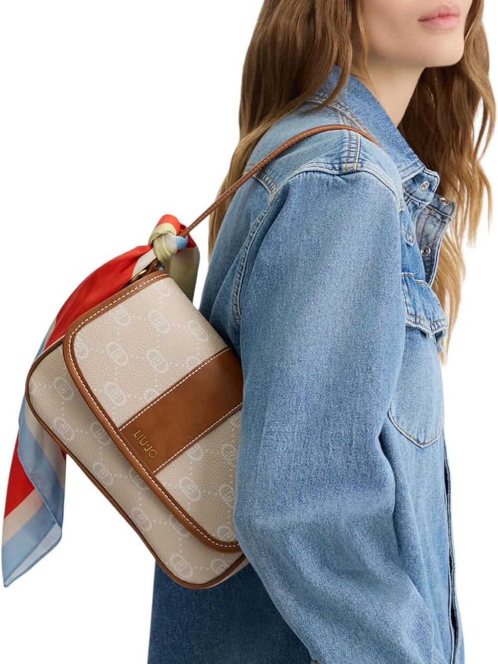 LIU.JO Borsa a Tracolla logato Donna - Beige modello AA5085E0086