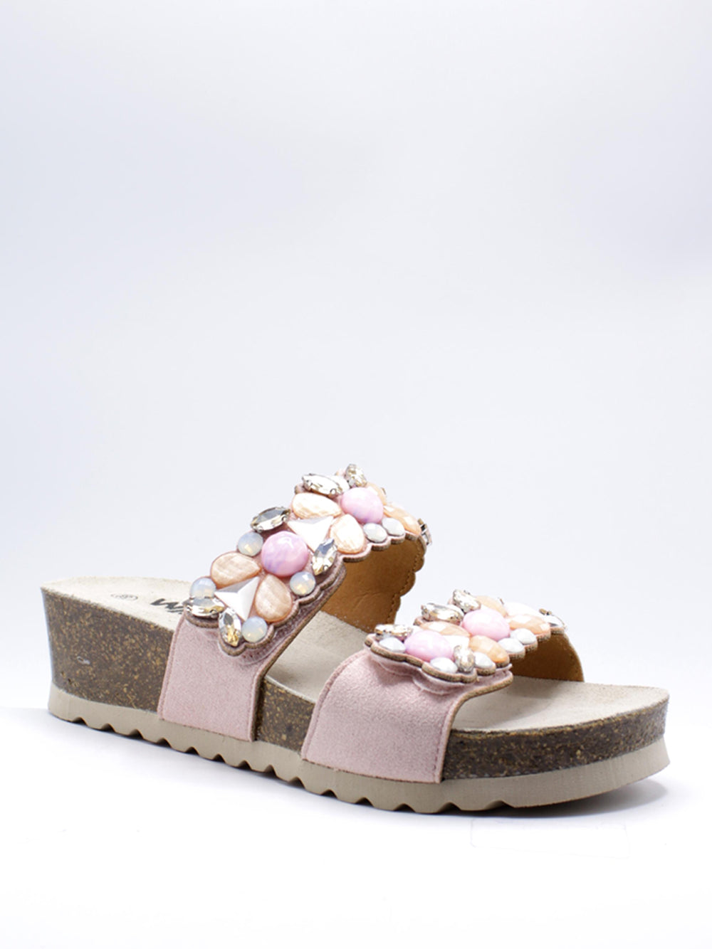MELLUSO Ciabatte con zeppa Donna - Nude modello 018147