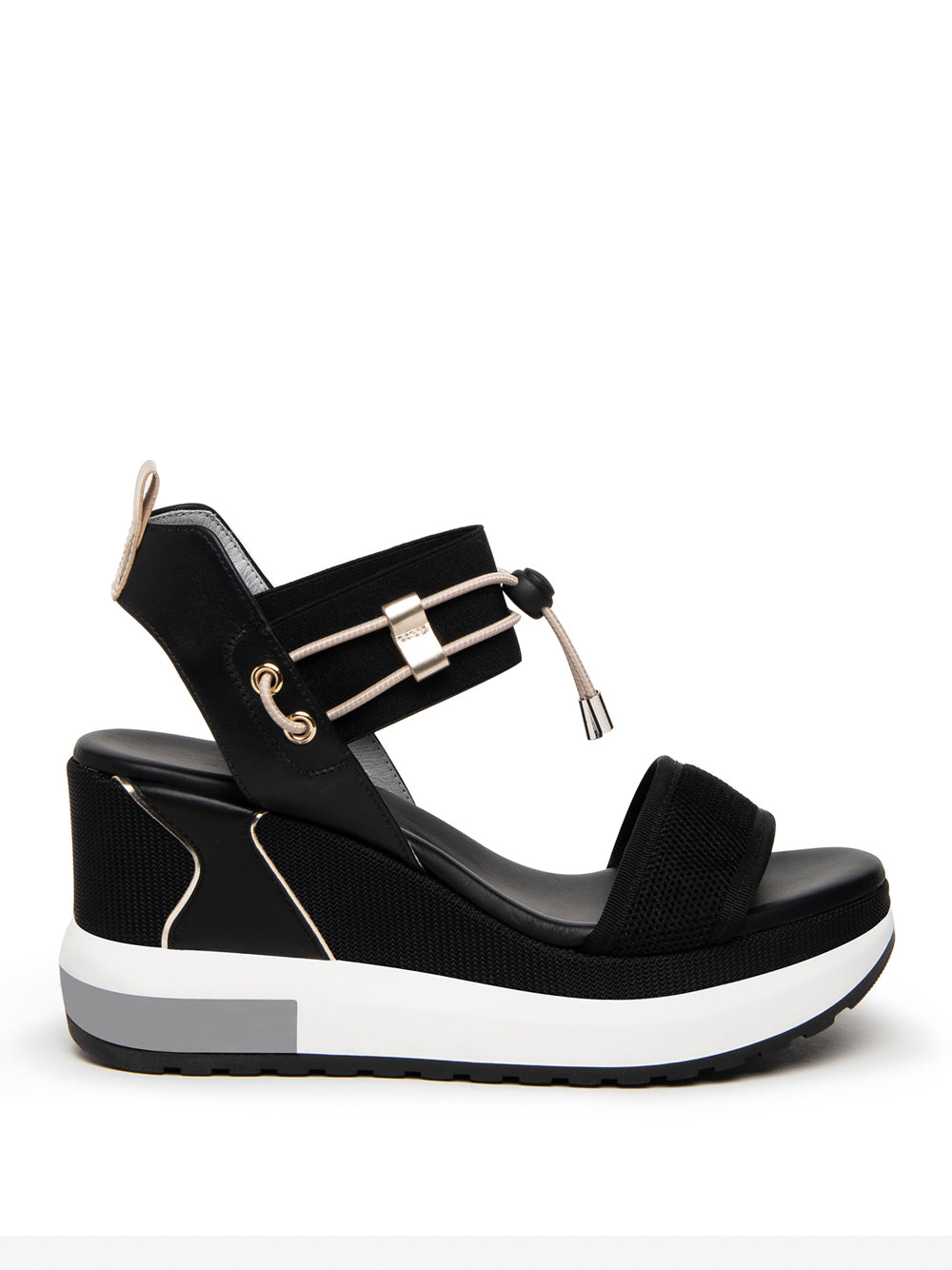 NERO GIARDINI Sandali con zeppa Donna - Nero modello E307753D