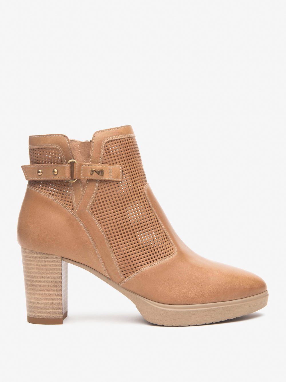 NERO GIARDINI Tronchetti con plateau Donna - Cuoio modello E512670D