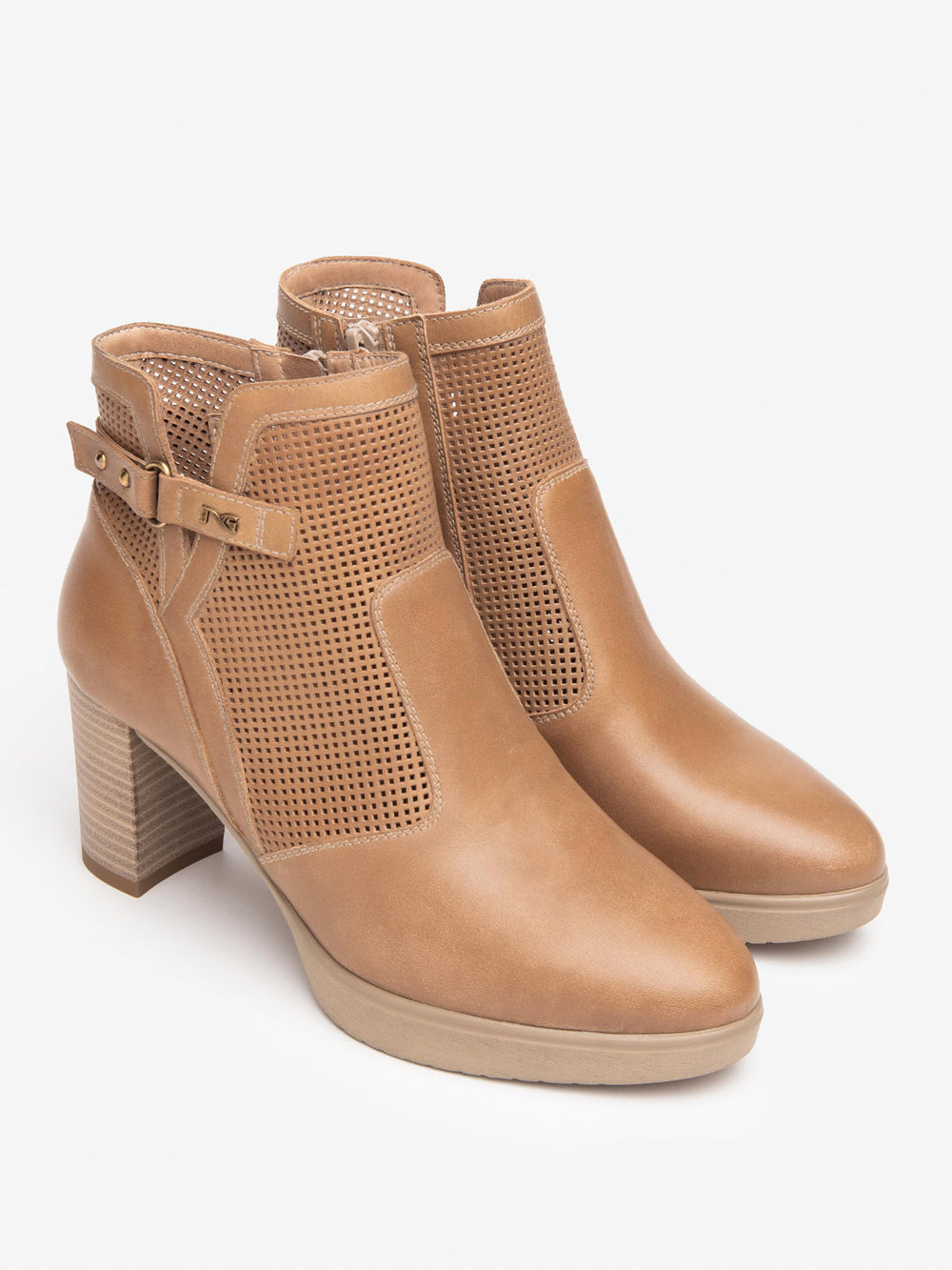 NERO GIARDINI Tronchetti con plateau Donna - Cuoio modello E512670D