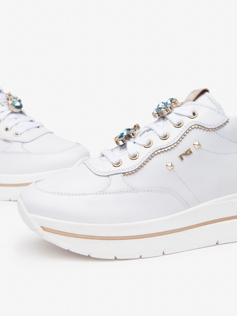 NERO GIARDINI Sneakers platform Donna - Bianco modello E512907D