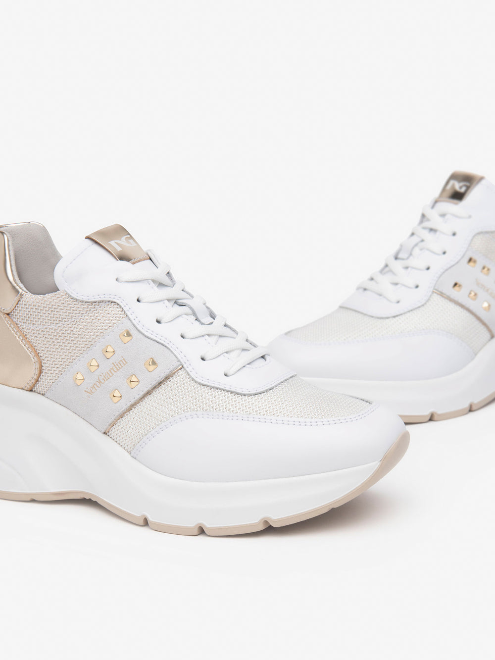 NERO GIARDINI Sneakers con zeppa Donna - Bianco modello E512962D