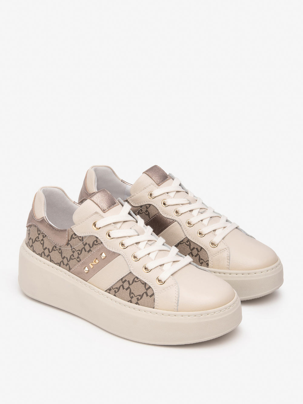 NERO GIARDINI Sneakers platform Donna - Beige modello E513080D