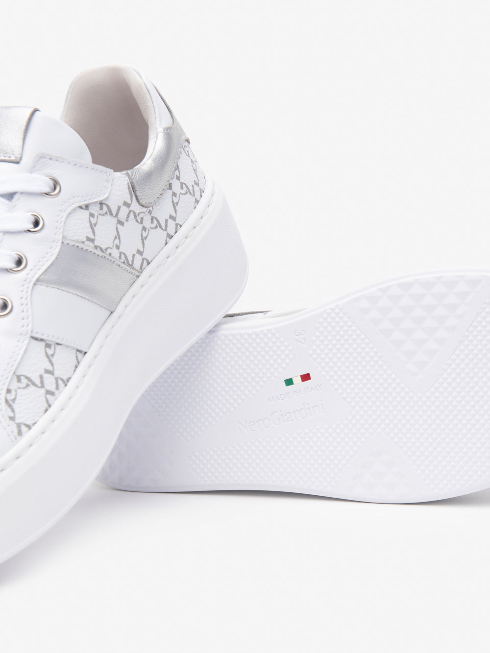NERO GIARDINI Sneakers platform Donna - Bianco modello E513080D