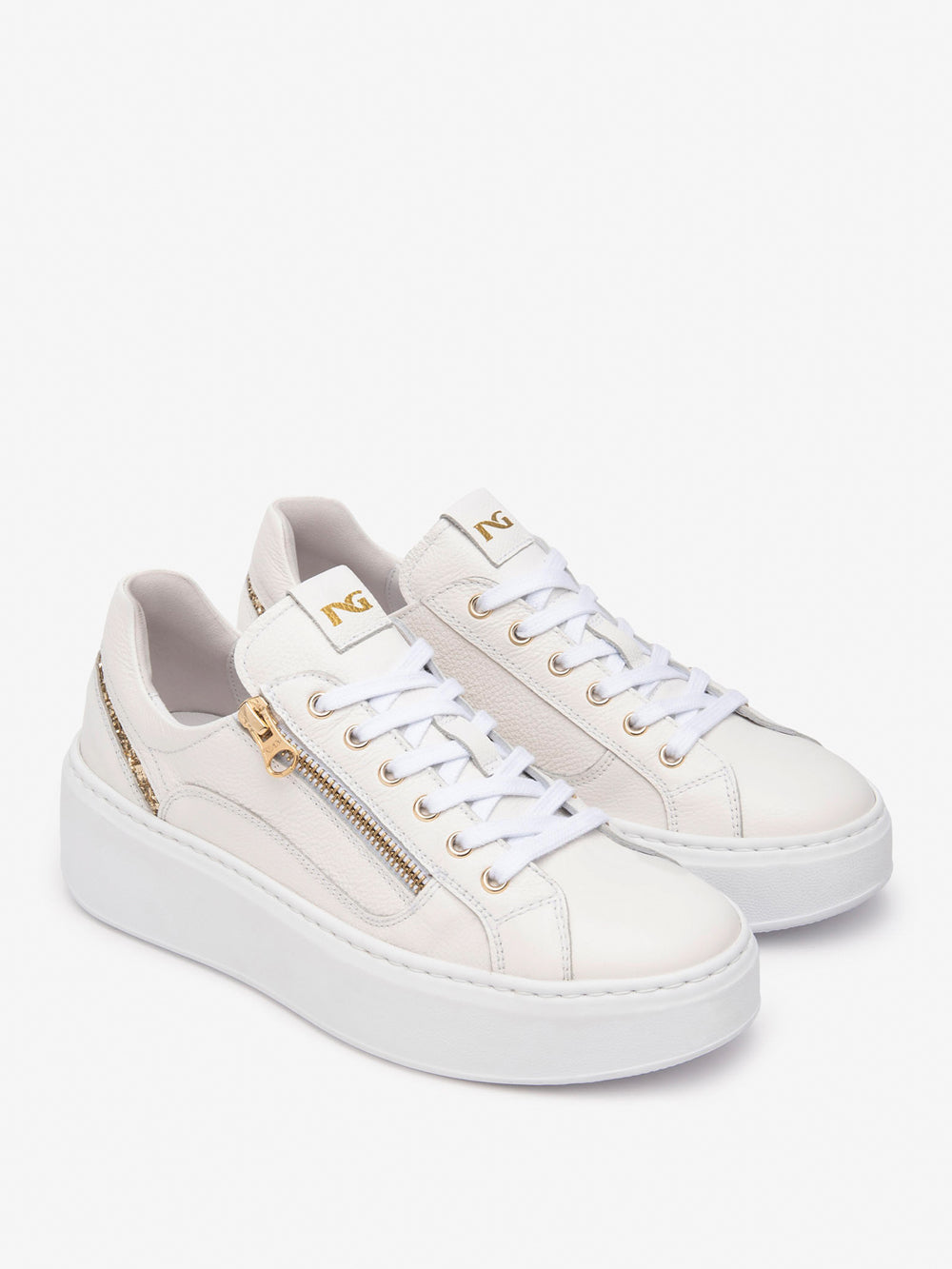 NERO GIARDINI Sneakers platform Donna - Bianco modello E513081D