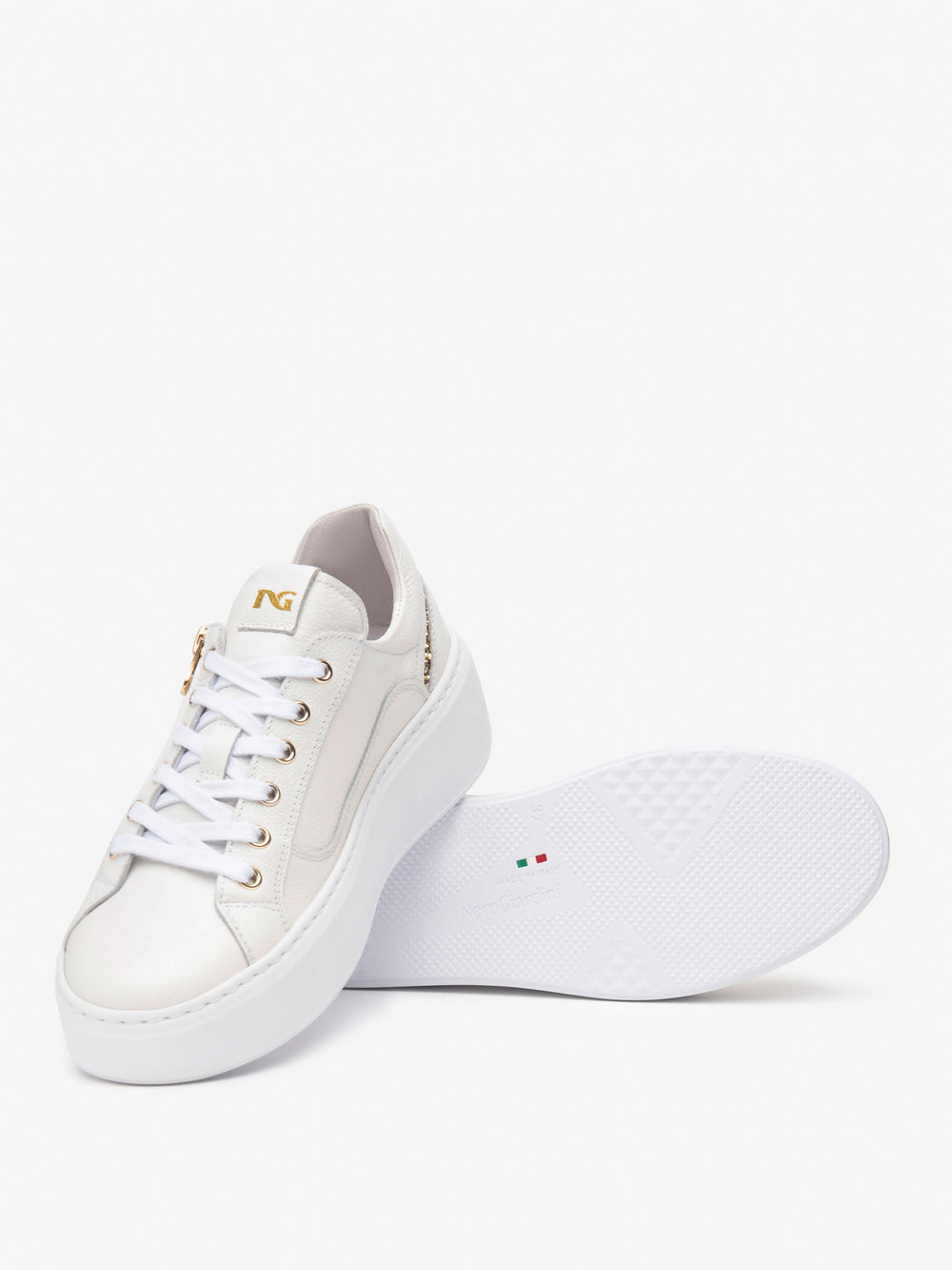 NERO GIARDINI Sneakers platform Donna - Bianco modello E513081D