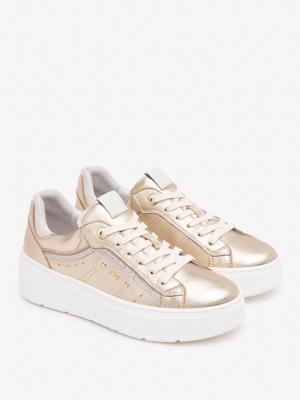 NERO GIARDINI Sneakers platform Donna - Beige modello E513094D