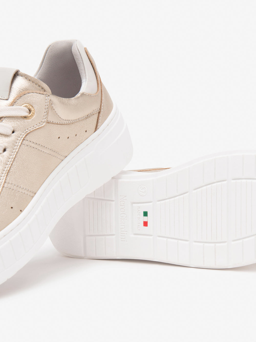 NERO GIARDINI Sneakers platform Donna - Beige modello E513094D