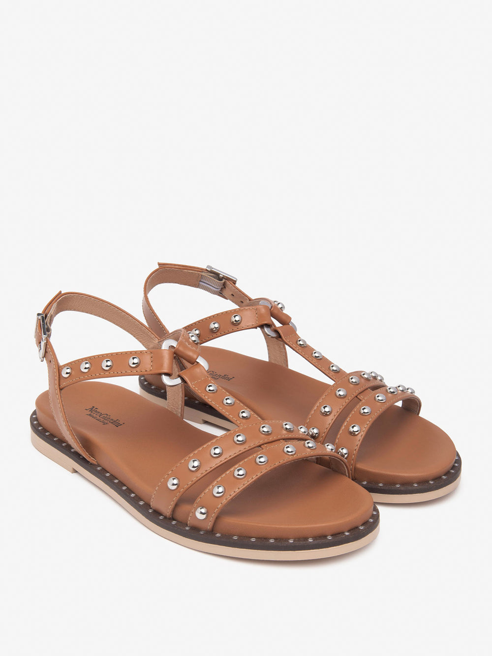 NERO GIARDINI Sandali con borchie Donna - Cuoio modello E513480D